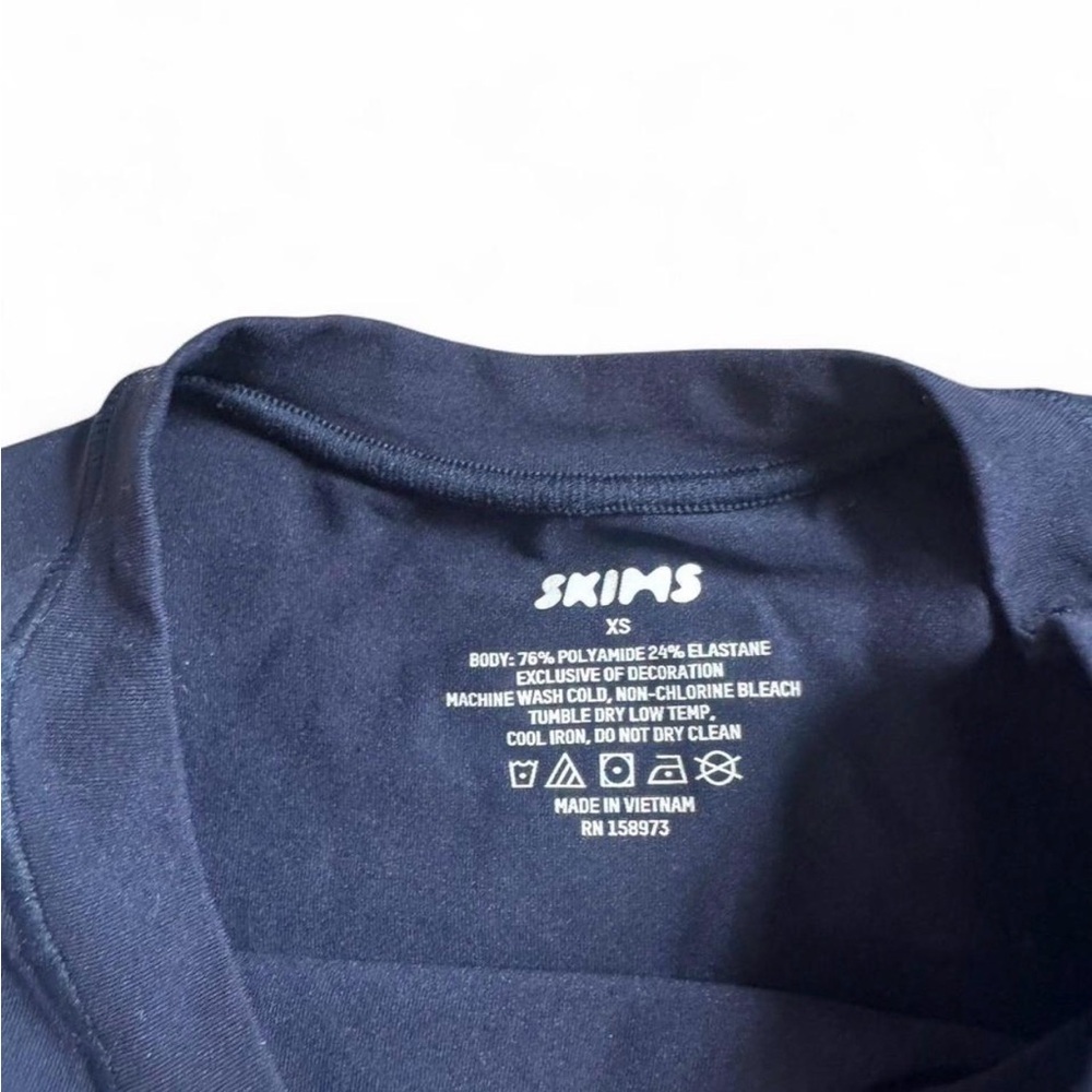 Skims navy blue cotton t-shirt